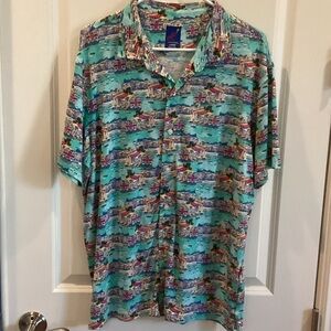 Michaels Turquoise Scenic Men's Shirt